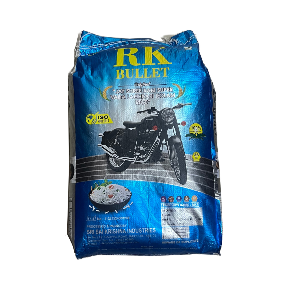 RK BULLET RICE(BLUE) - RAW RICE 26KG